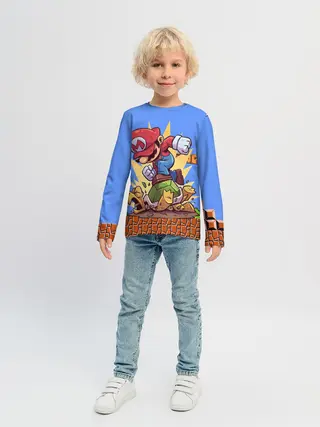 Детский лонгслив / Марио