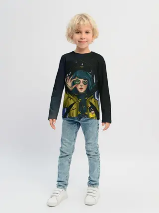 Детский лонгслив / Coraline