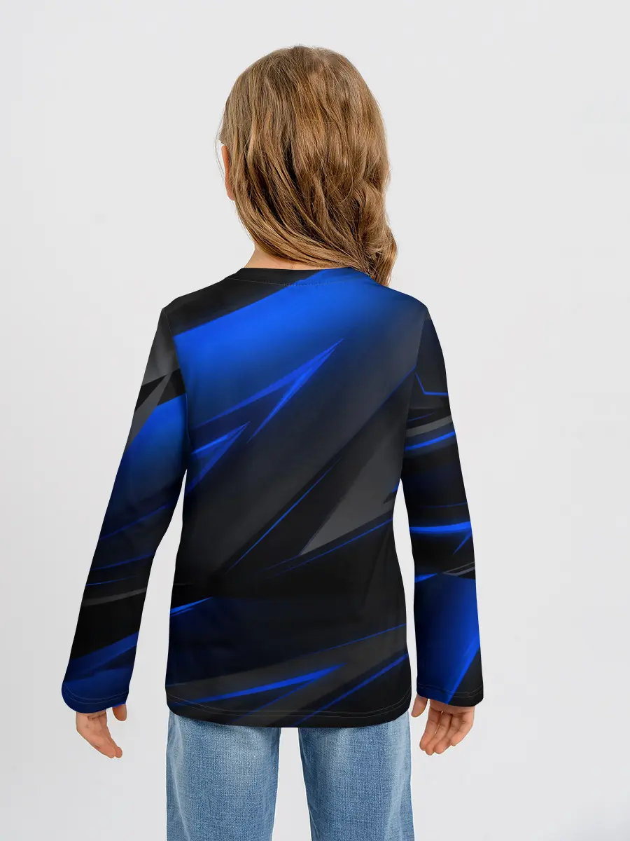Детский лонгслив / Blue and Black