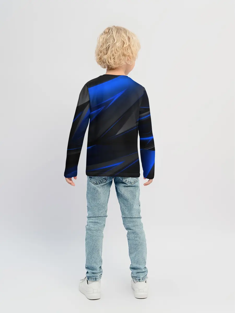 Детский лонгслив / Blue and Black