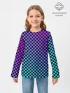 Детский лонгслив / Checkerboard gradient