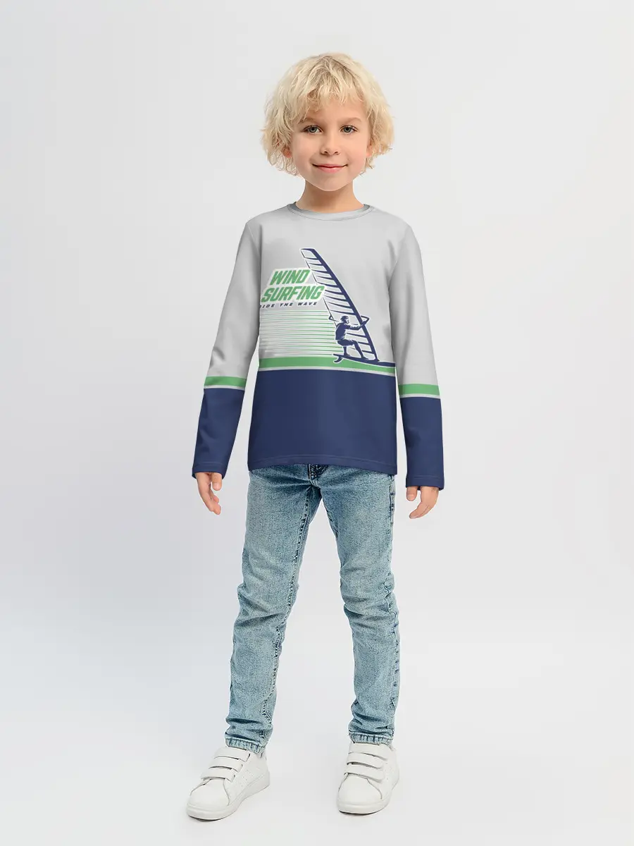 Детский лонгслив / Ride the wave