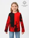 Детский лонгслив / BLACK RED FIRE
