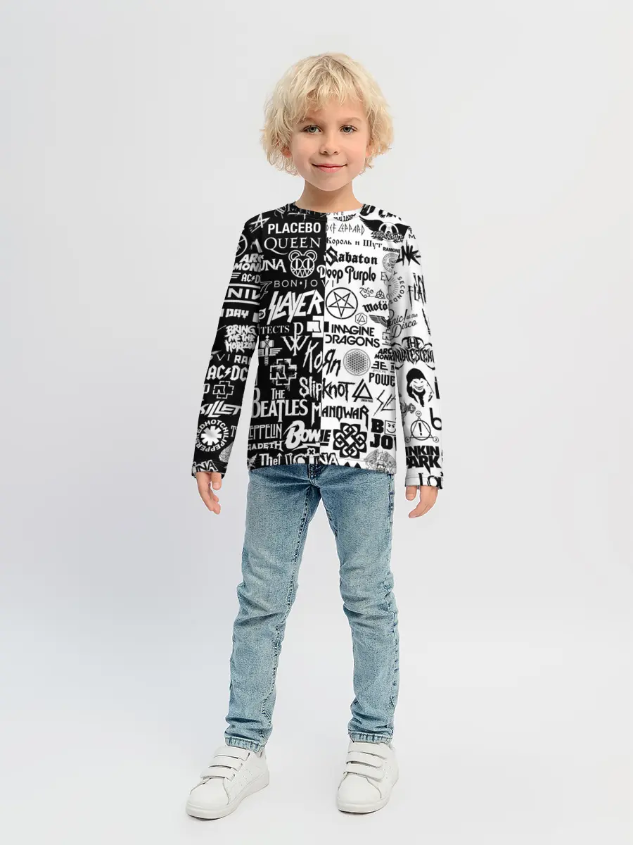 Детский лонгслив / ЛОГОТИПЫ РОК ГРУПП