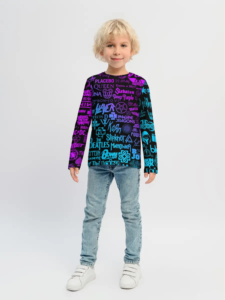 Детский лонгслив / ЛОГОТИПЫ РОК ГРУПП