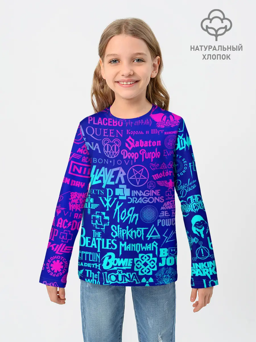 Детский лонгслив / ЛОГОТИПЫ РОК ГРУПП