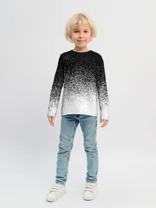 Детский лонгслив / BLACK AND WHITE ABSTRACTION
