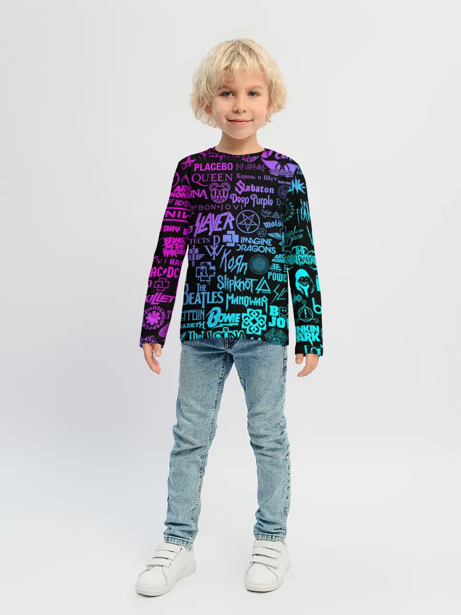 Детский лонгслив / ЛОГОТИПЫ РОК ГРУПП