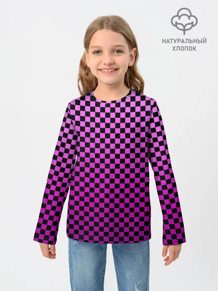 Детский лонгслив / Checkerboard Color