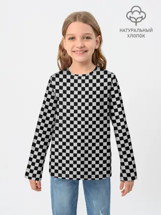 Детский лонгслив / Checkerboard Color