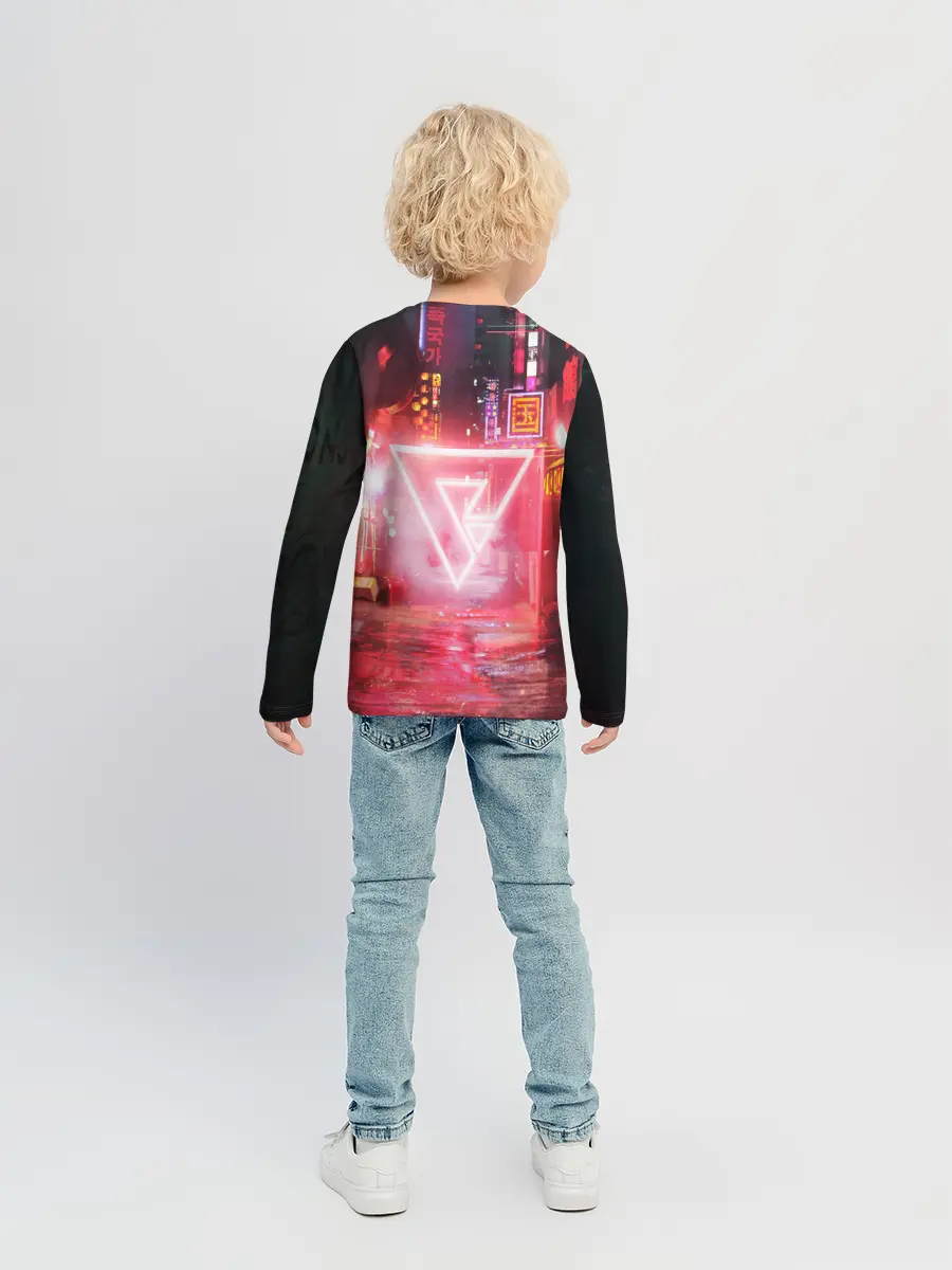 Детский лонгслив / КИБЕР НЕОН