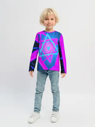 Детский лонгслив / MUSIC NEON