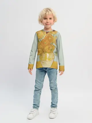 Детский лонгслив / Подсолнухи