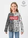 Детский лонгслив / Anime black&white