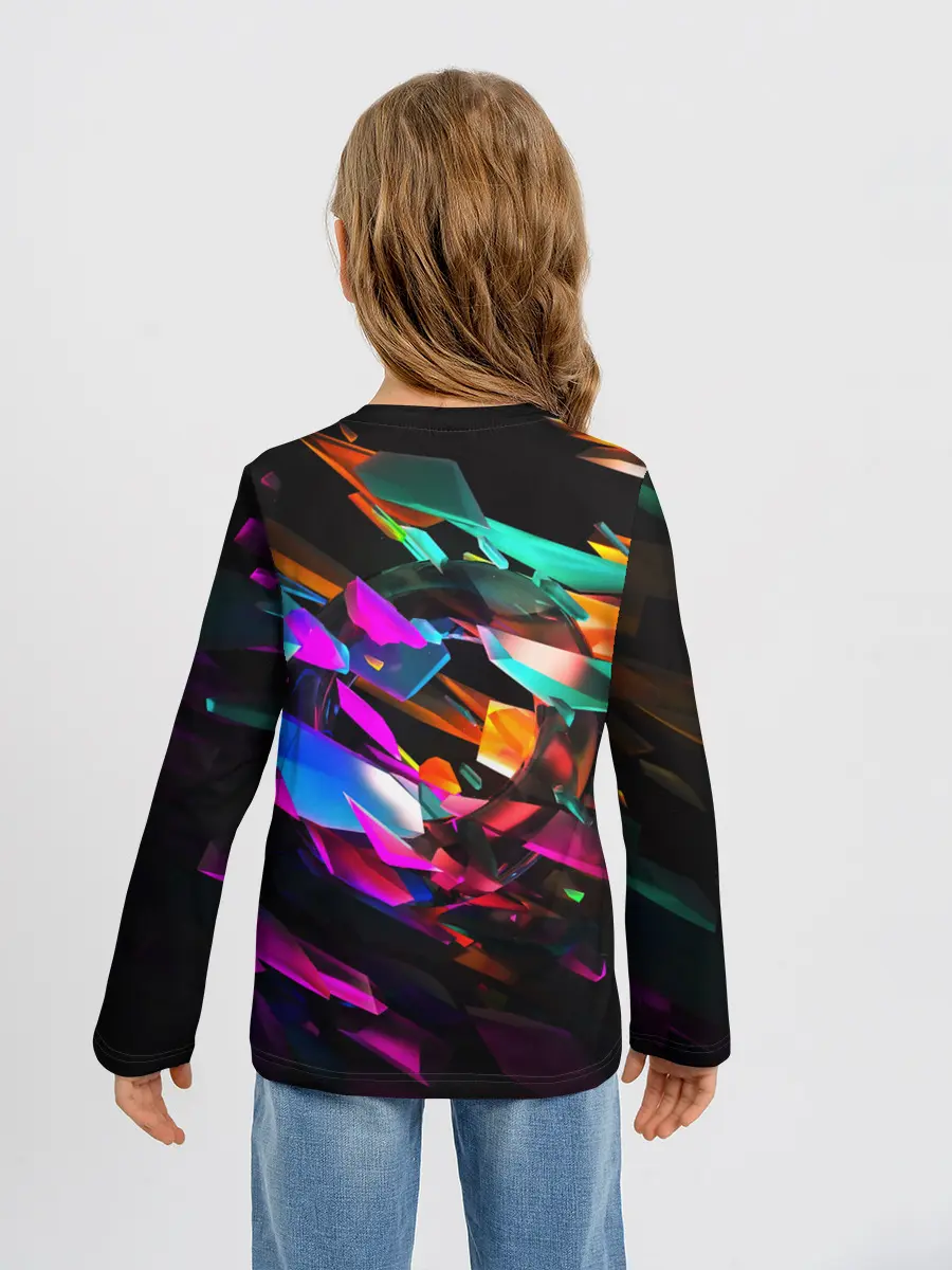 Детский лонгслив / АБСТРАКЦИЯ НЕОНОВАЯ