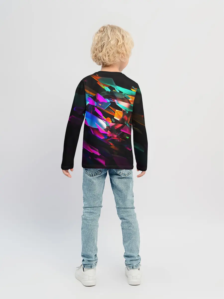 Детский лонгслив / АБСТРАКЦИЯ НЕОНОВАЯ