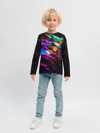 Детский лонгслив / АБСТРАКЦИЯ НЕОНОВАЯ