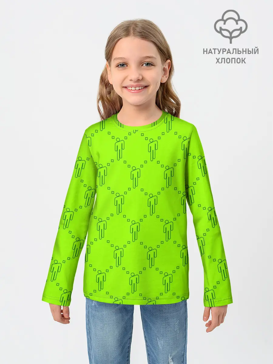 Детский лонгслив / Billie Eilish pattern