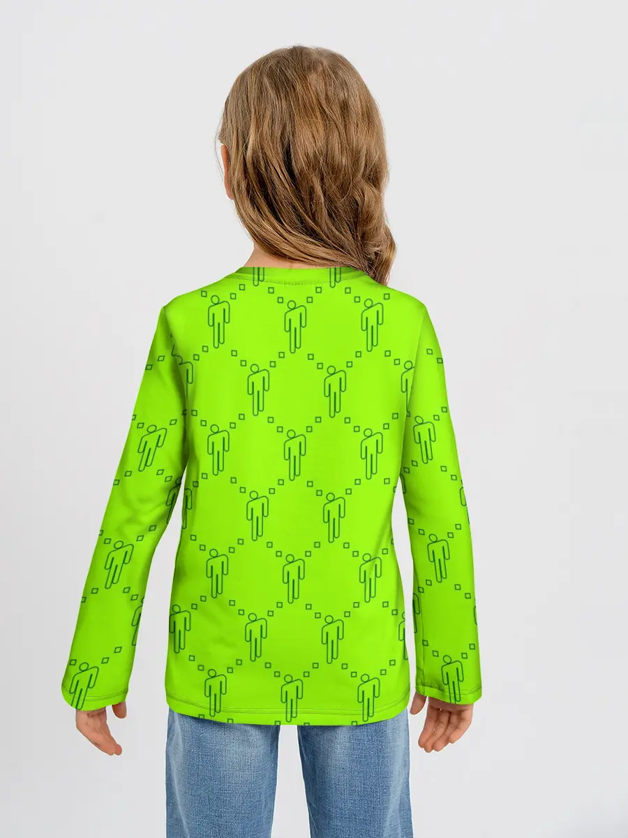 Детский лонгслив / Billie Eilish pattern