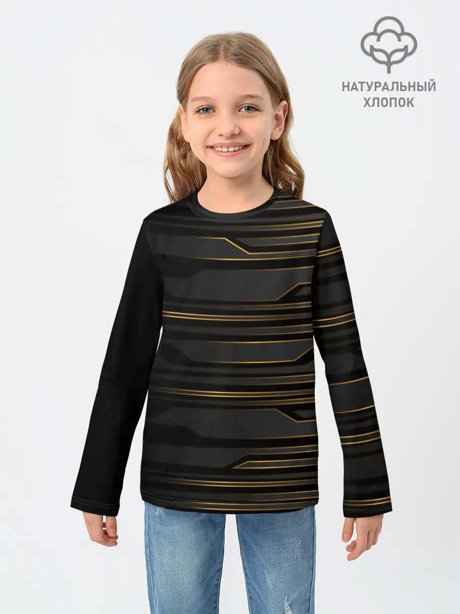 Детский лонгслив / Futuristic technology lines