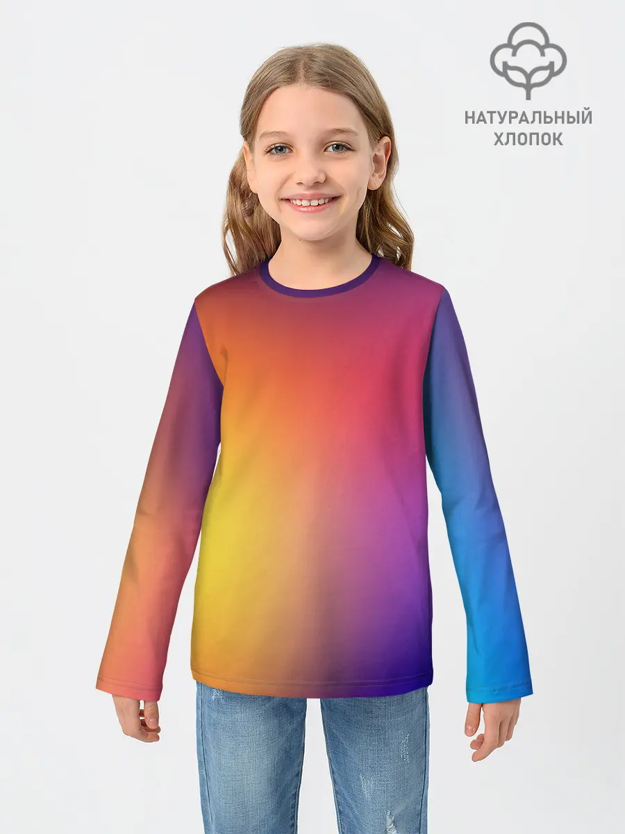 Детский лонгслив / Abstract gradient colors
