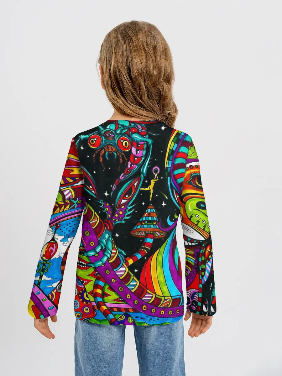 Детский лонгслив / психоделика