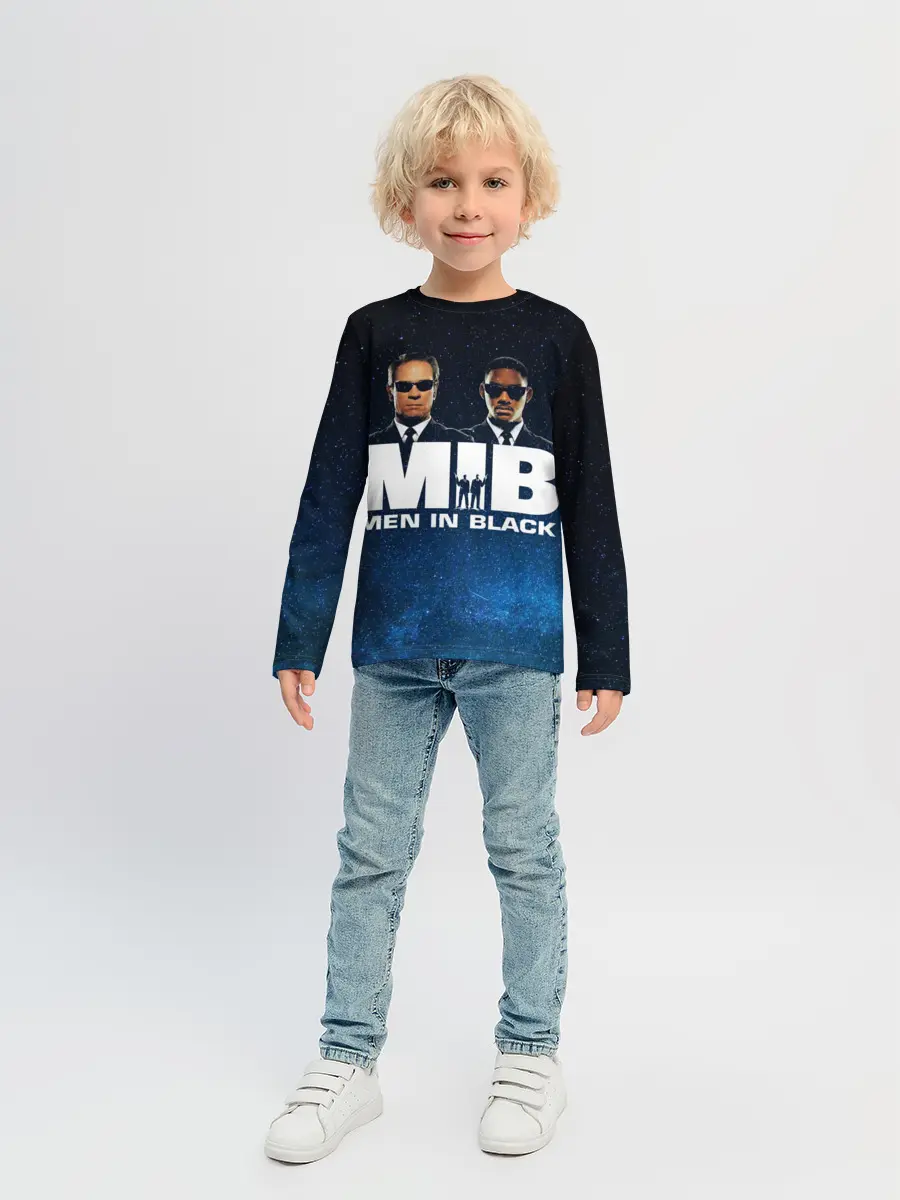 Детский лонгслив / люди в черном