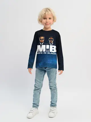 Детский лонгслив / люди в черном