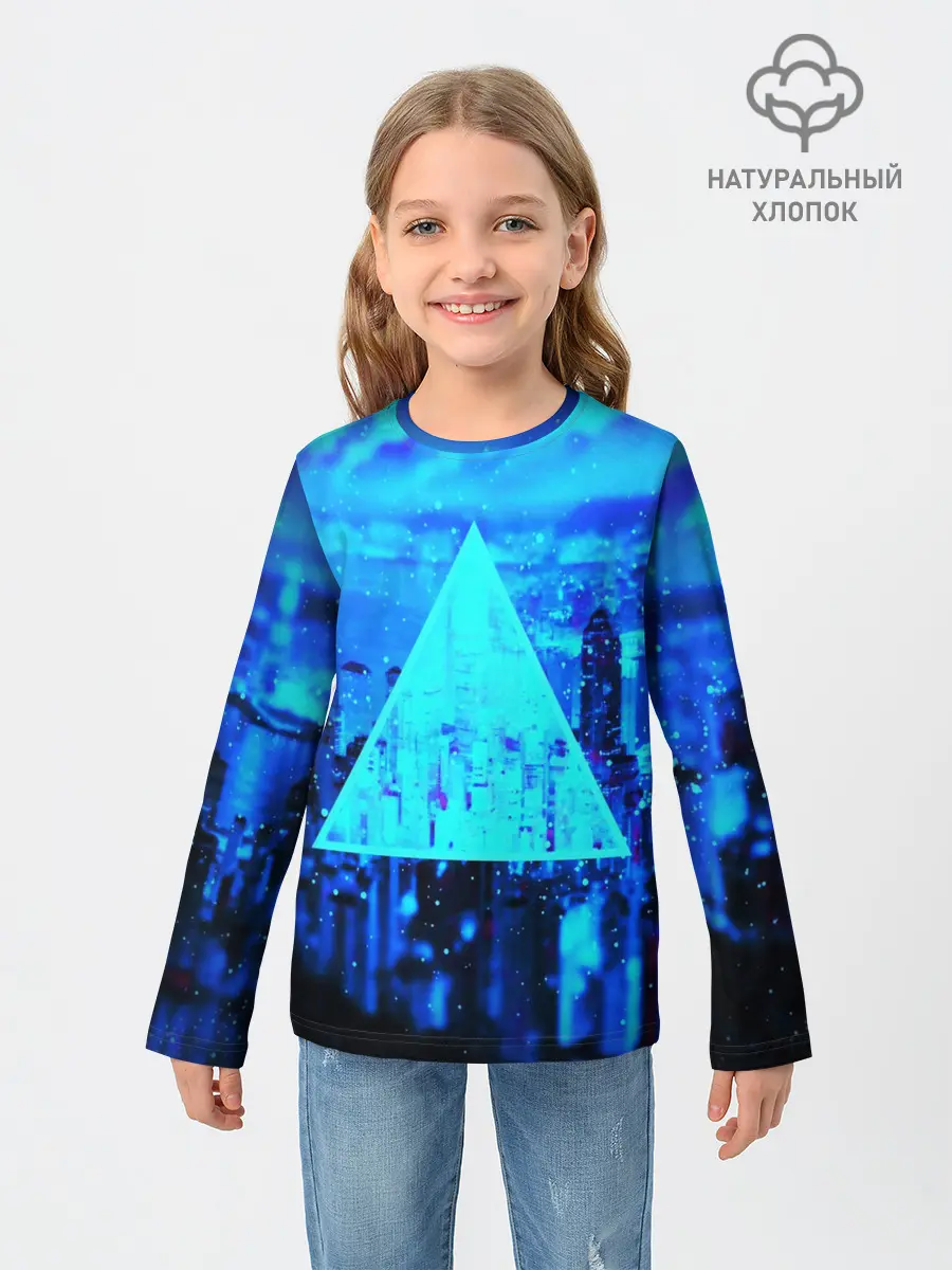 Детский лонгслив / ГОРОД В НЕОНЕ