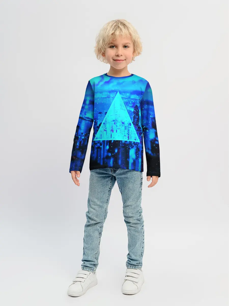 Детский лонгслив / ГОРОД В НЕОНЕ