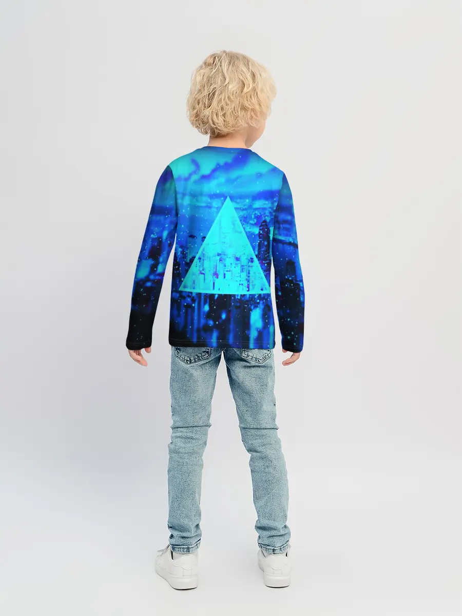 Детский лонгслив / ГОРОД В НЕОНЕ