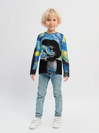 Детский лонгслив / Марла на картине Ван Гога