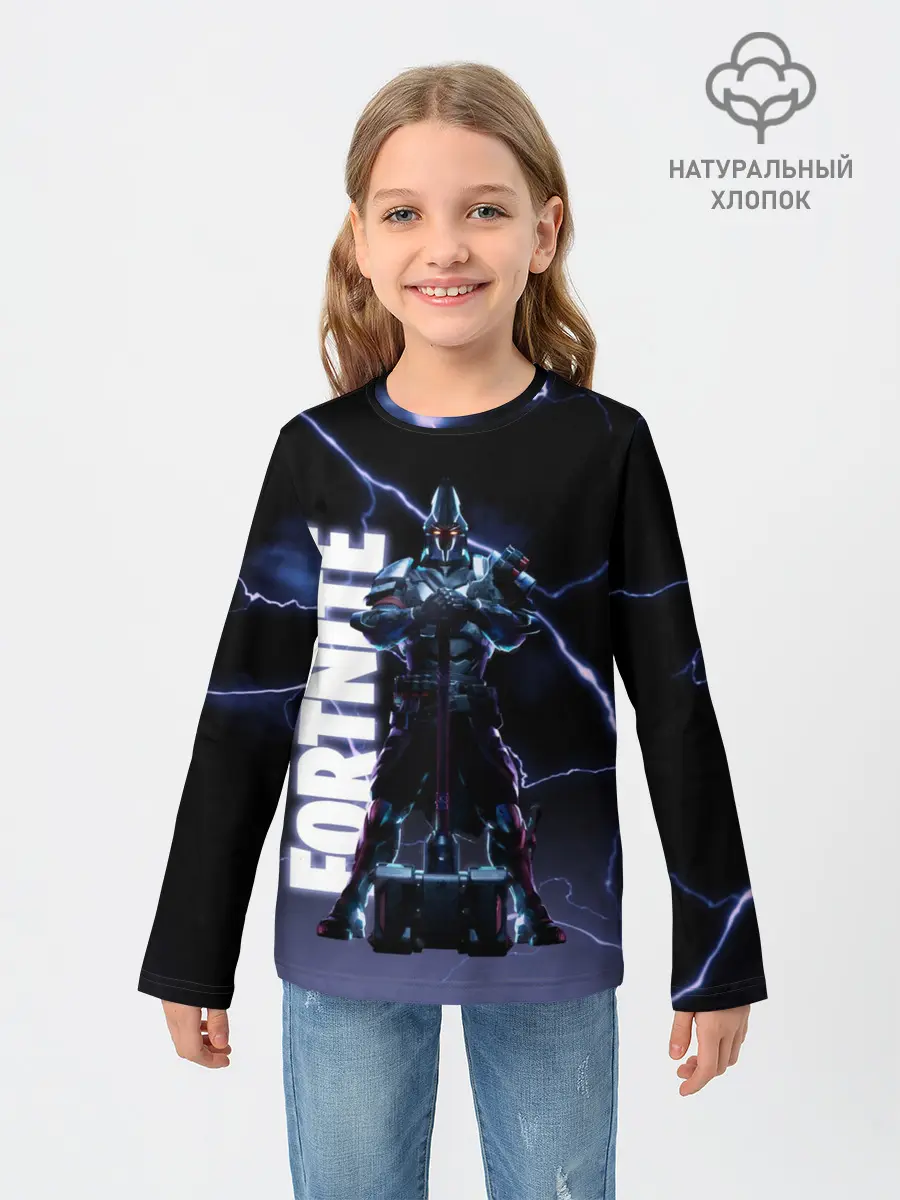 Детский лонгслив / НЕСОКРУШИМЫЙ РЫЦАРЬ FORTNITE