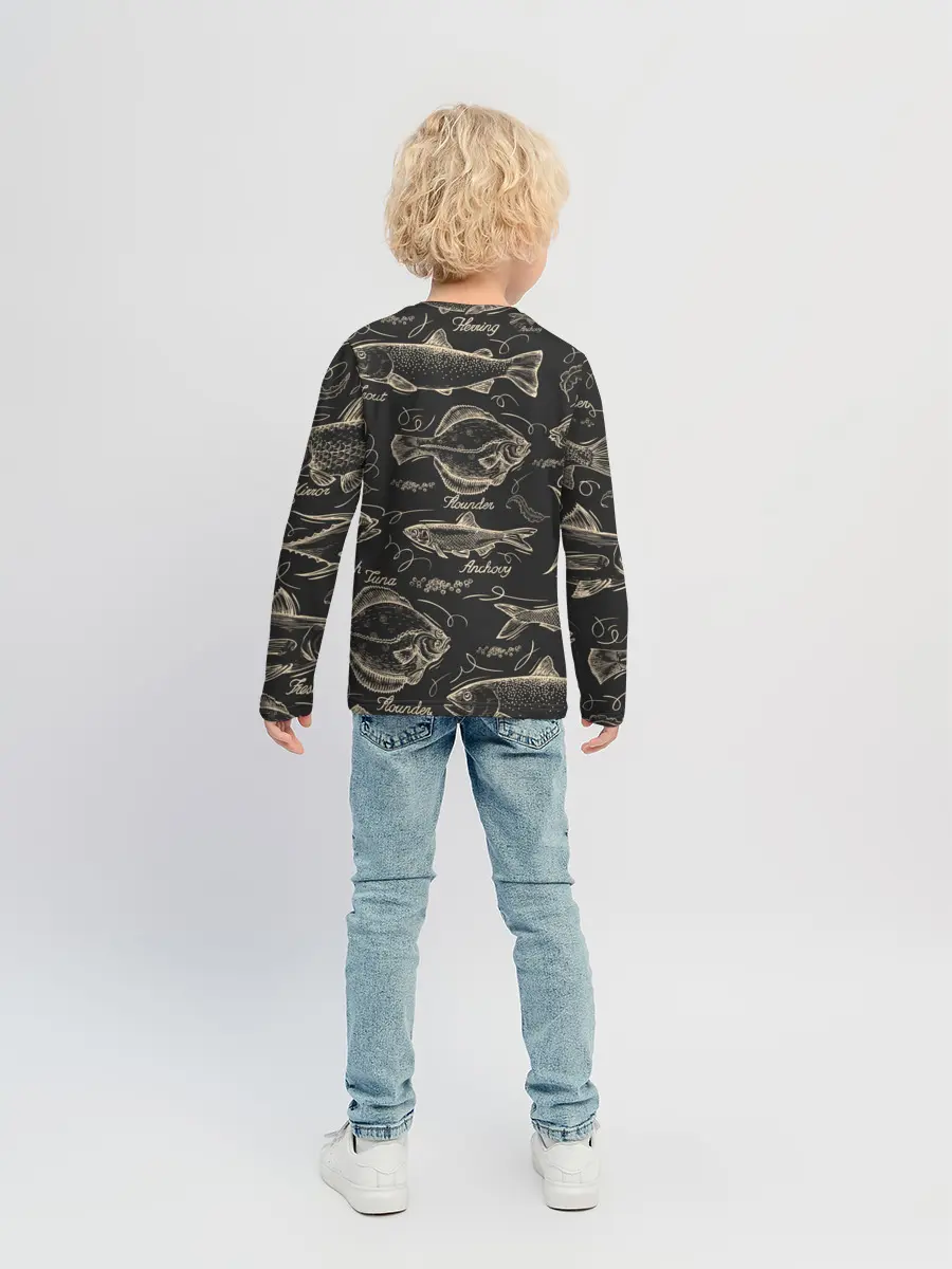Детский лонгслив / Lets go fishing