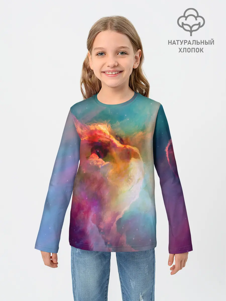 Детский лонгслив / КОСМИЧЕСКИЙ КОТ