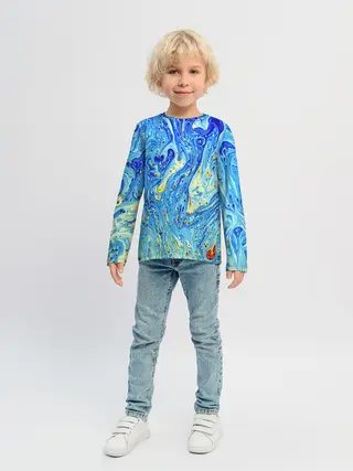 Детский лонгслив / Сползающие краски