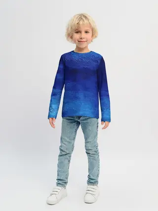 Детский лонгслив / Мазки дождя