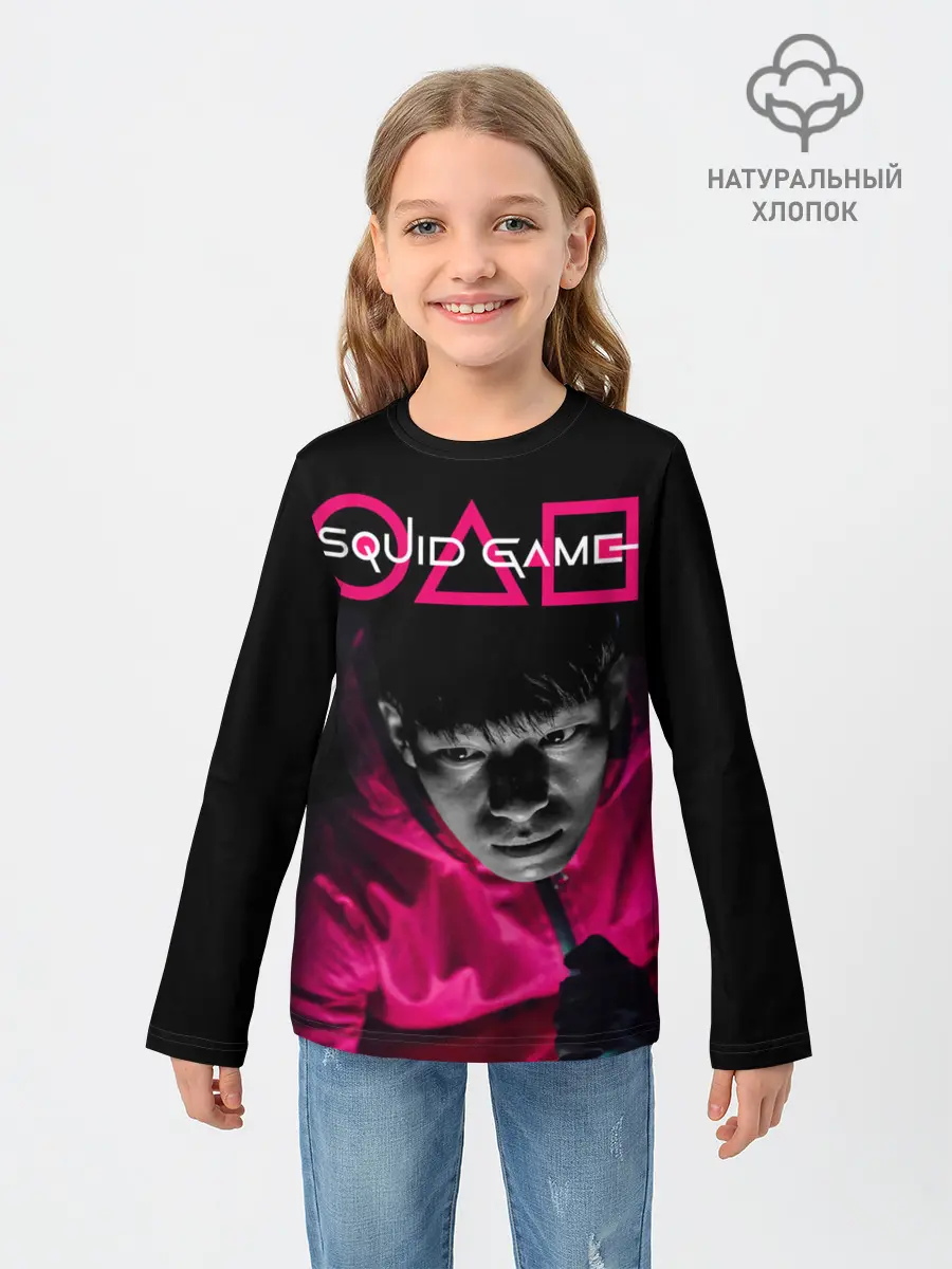 Детский лонгслив / Squid game: police officer