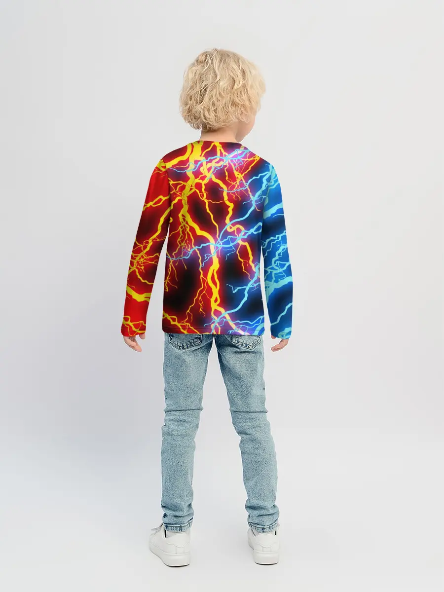 Детский лонгслив / NEW WORLD / НЬЮ ВОРЛД / МОЛНИИ