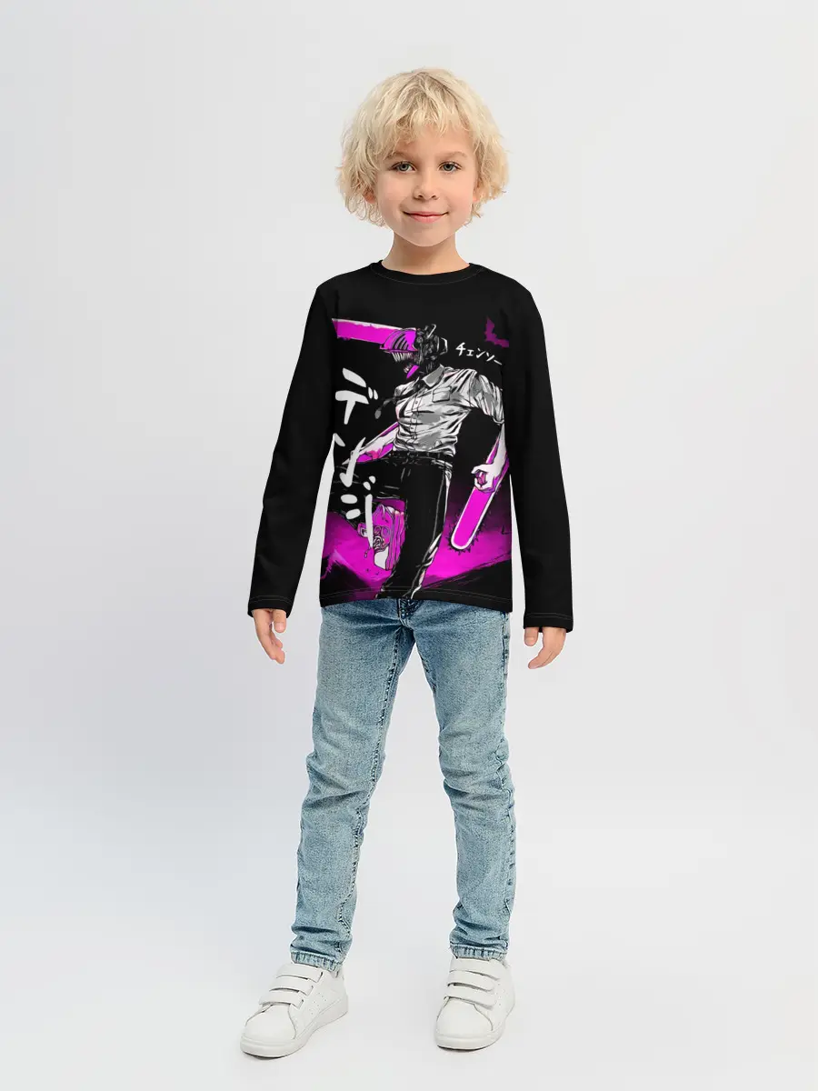 Детский лонгслив / Chainsaw Man - Дэнджи