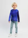 Детский лонгслив / Синее размытие