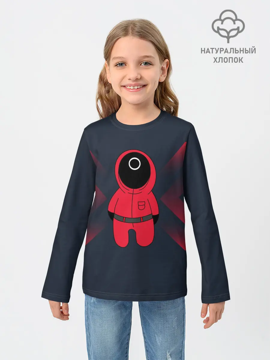 Детский лонгслив / Игра в Кальмара мульт ART