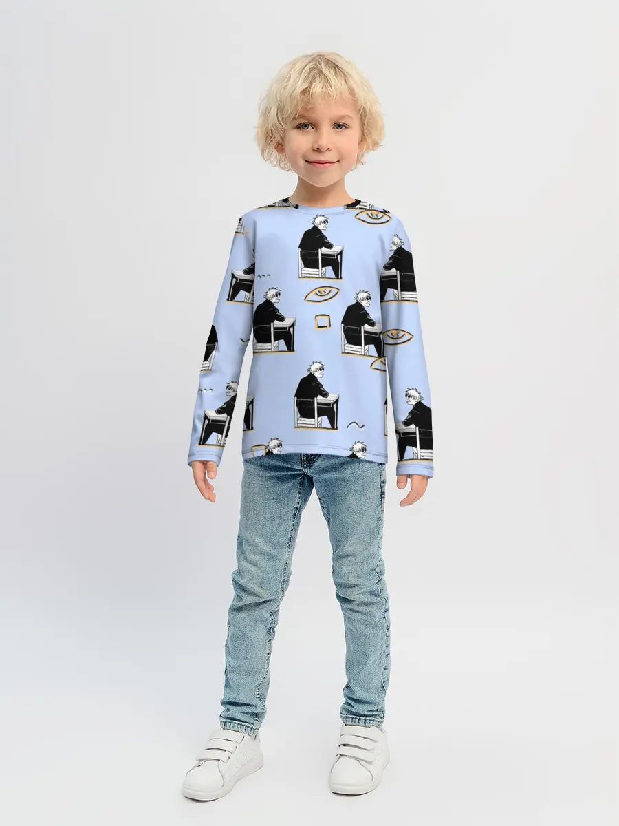 Детский лонгслив / Годжо паттерн