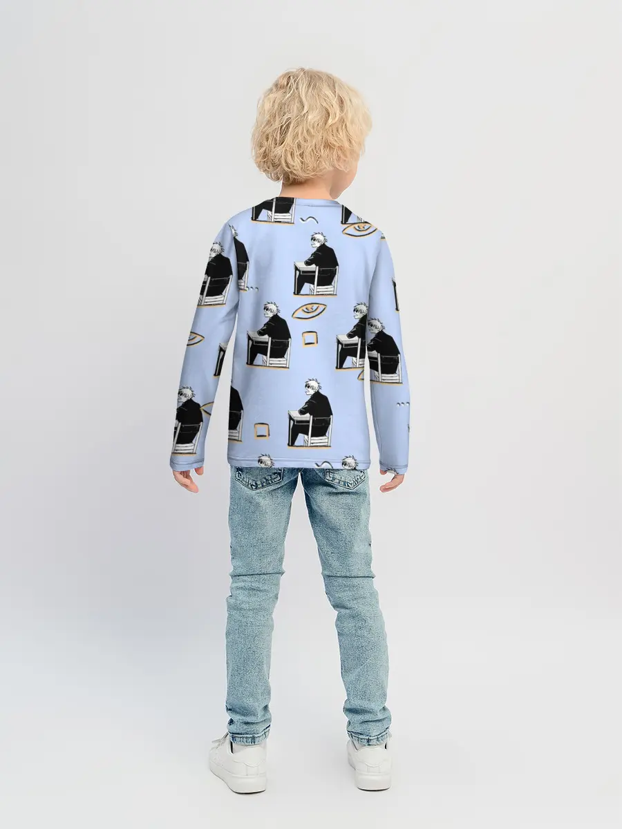 Детский лонгслив / Годжо паттерн