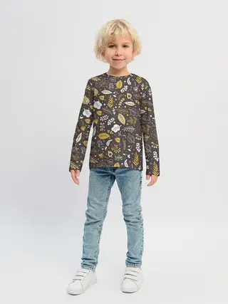 Детский лонгслив / Осенние листья и ягодки