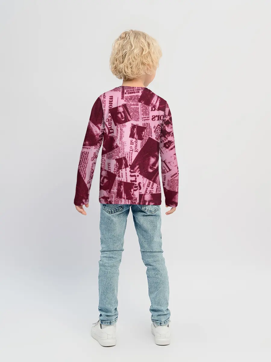Детский лонгслив / newspaper fashion