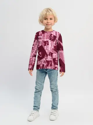 Детский лонгслив / newspaper fashion