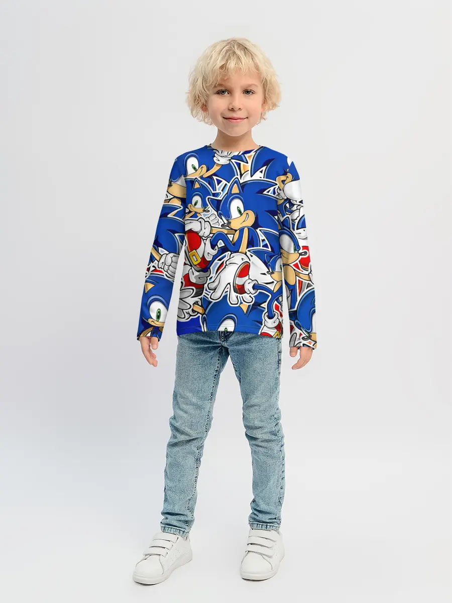 Детский лонгслив / SONIC ПАТТЕРН / СОНИК