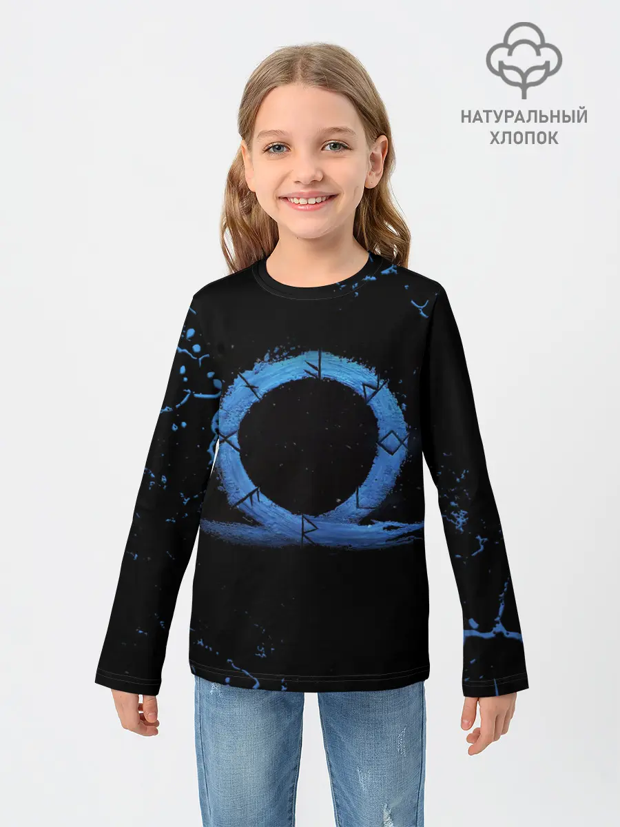 Детский лонгслив / GOD OF WAR LOGO ЭМБЛЕМА / РАГНАРЁК