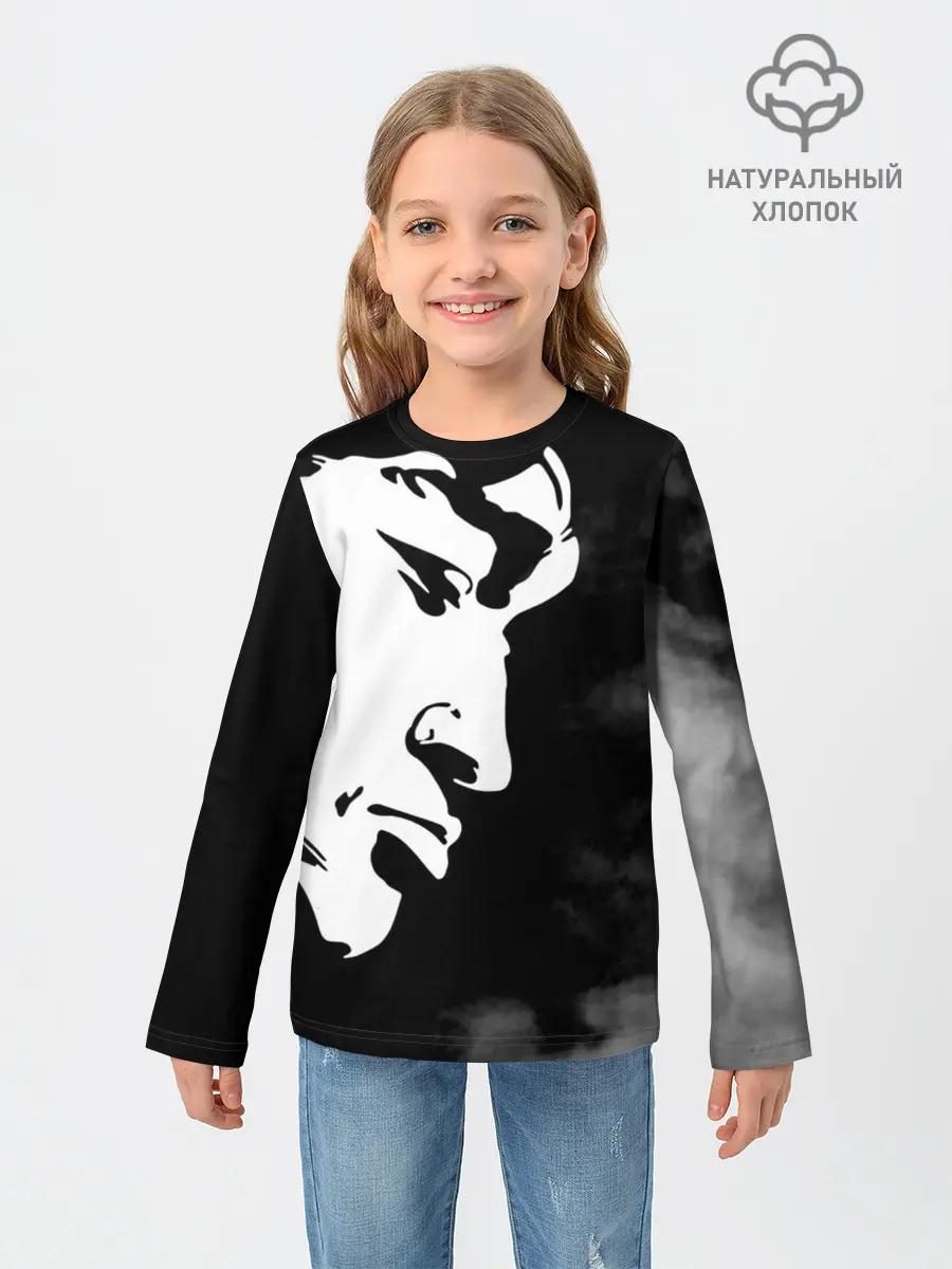 Детский лонгслив / Профиль Виктора Цой